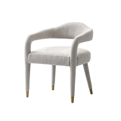 Aspen Solid Wood Mid Century Tweed Armchair