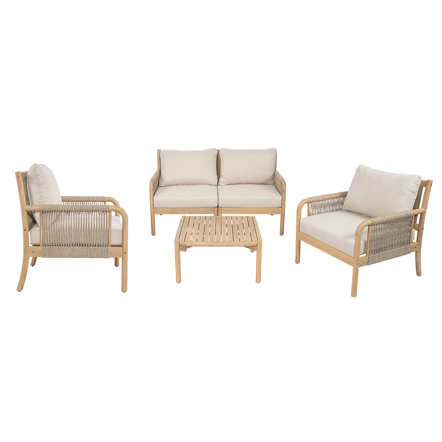 Casper Outdoor Chat Set and Cushions for Patio