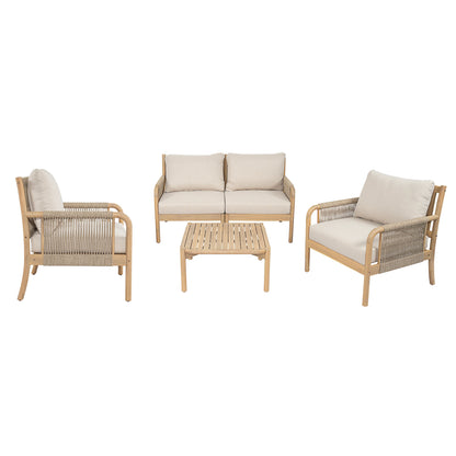 Casper Outdoor Chat Set and Cushions for Patio