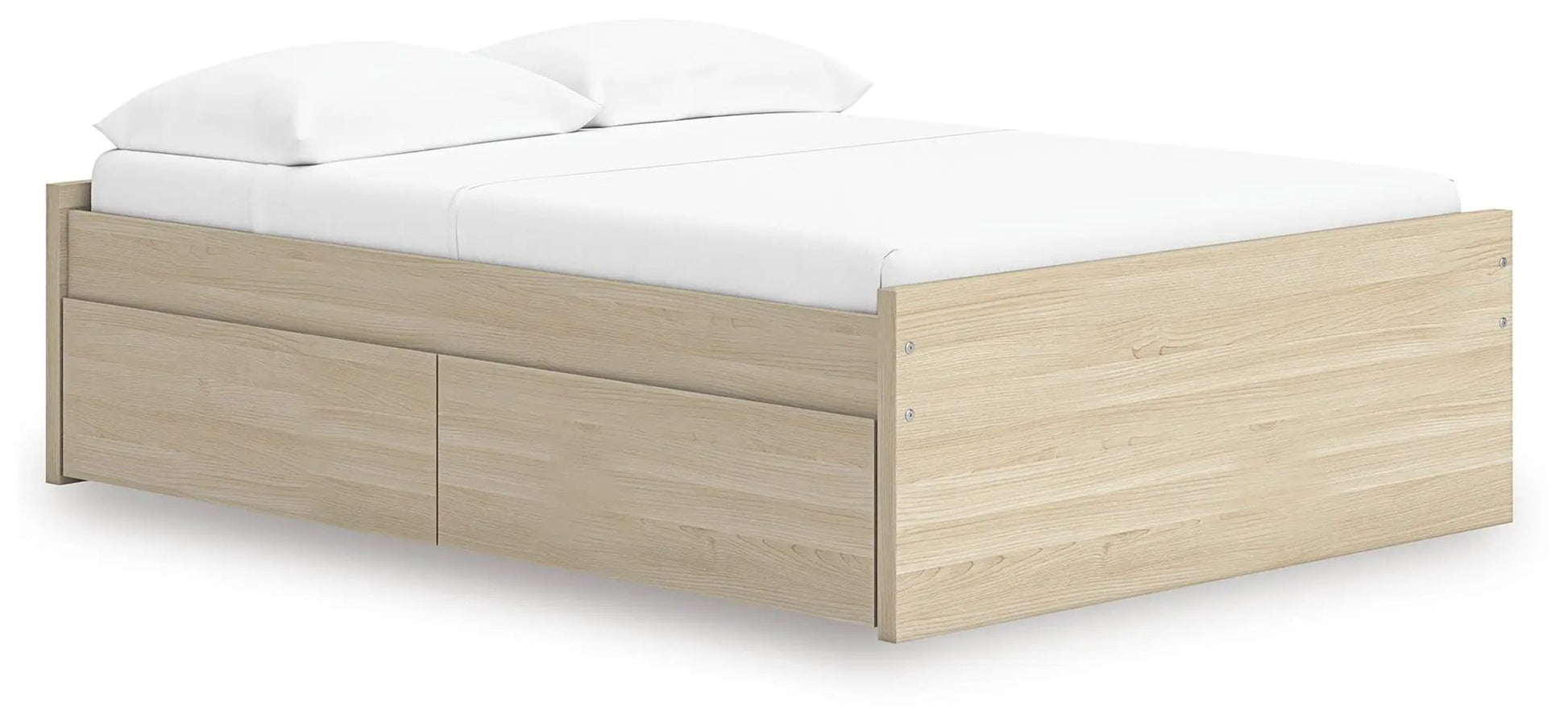 Onita platform bed with under-bed storage drawers in light oak by Unique Piece Furniture on Tampa Home & Garden Store