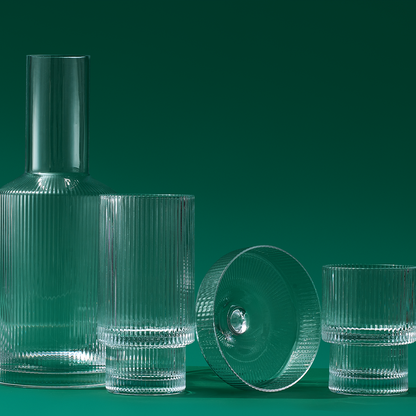 Premium Set of 4 Clear Como Highball Glasses