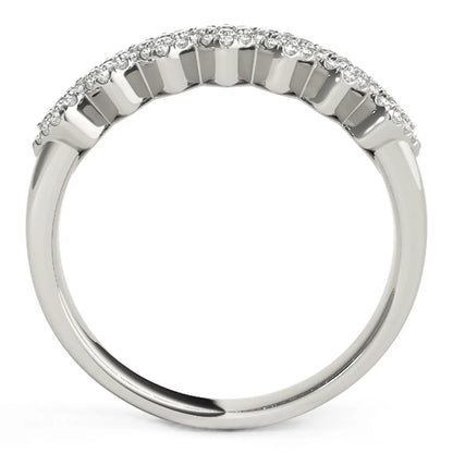 Diamond studded wide multi-diagonal ring in 14k white gold, 5/8 cttw, by Bids.com on Tampa Home & Garden Store