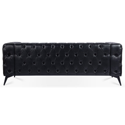 Modern 3 Seater Sofa with Square Arm and Cushion