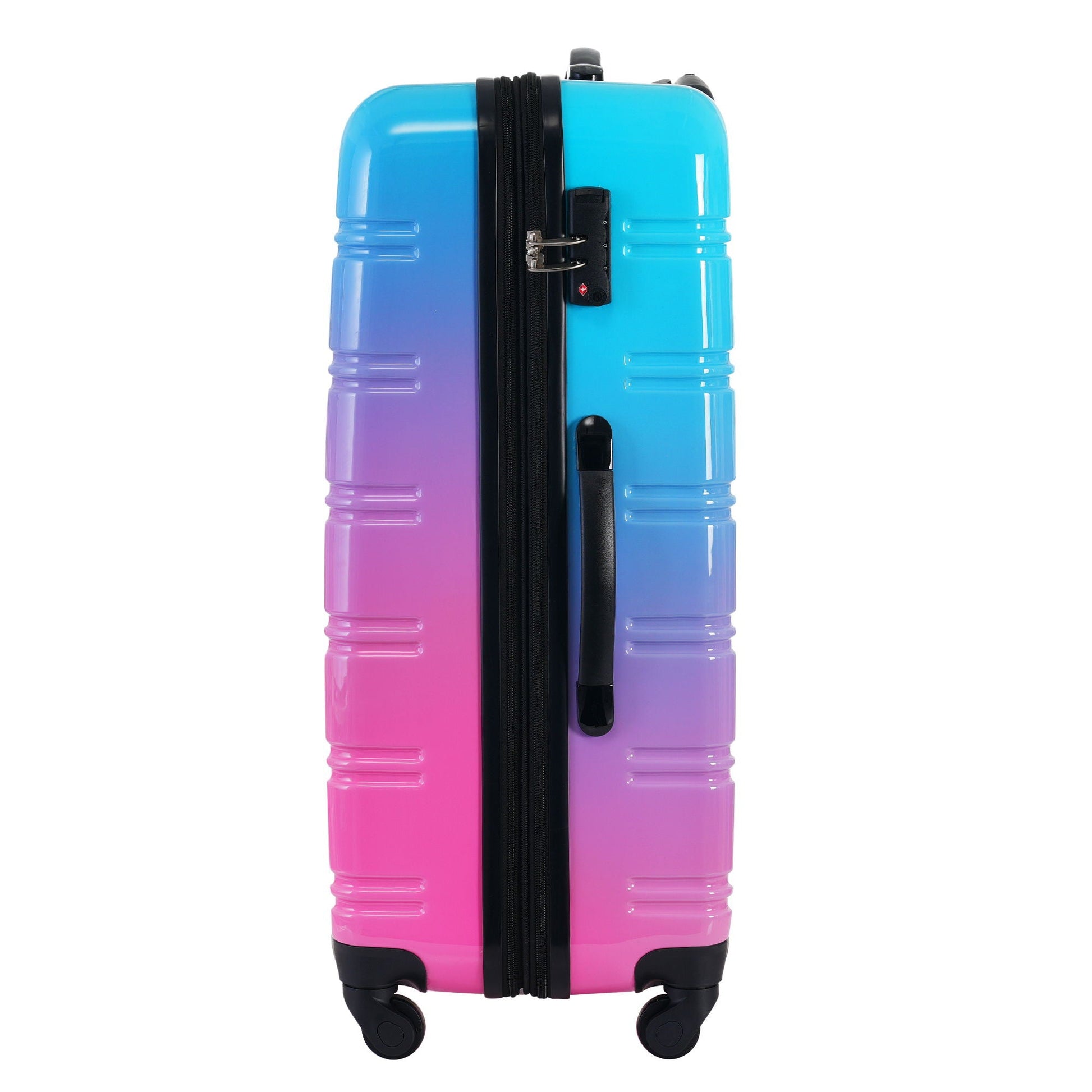 Hardside gradient luggage set in pink-to-blue with spinner wheels and TSA lock HouseOfZazla on Tampa Home & Garden Store
