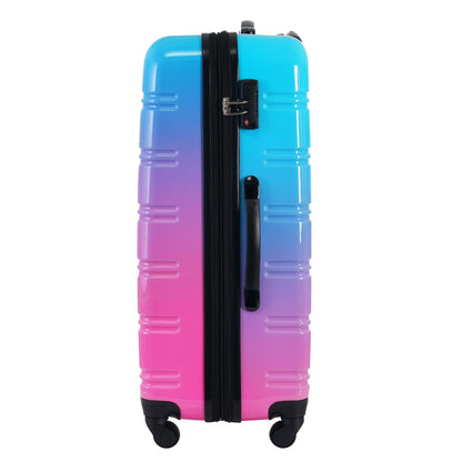 Hardside gradient luggage set in pink-to-blue with spinner wheels and TSA lock HouseOfZazla on Tampa Home & Garden Store