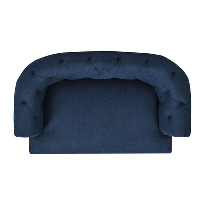 Kiki Chesterfield Dog Sofa Bed Medium navy blue velvet with tufted back from HouseOfZazla on Tampa Home & Garden Store