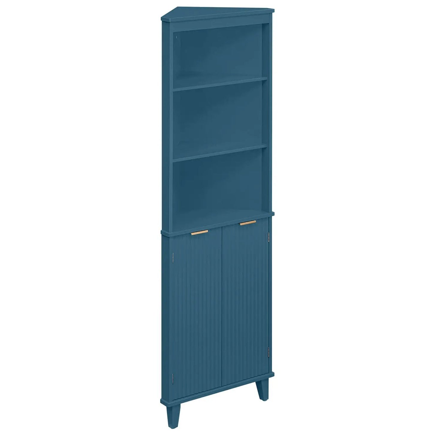 68 Inch Tall Bathroom Floor Cabinet Fluted Doors