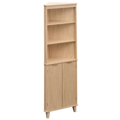 Corner Cabinet With Fluted Doors for Bathroom