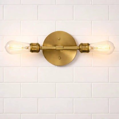 Reverie Double Lights Wall Sconce Clear Gold