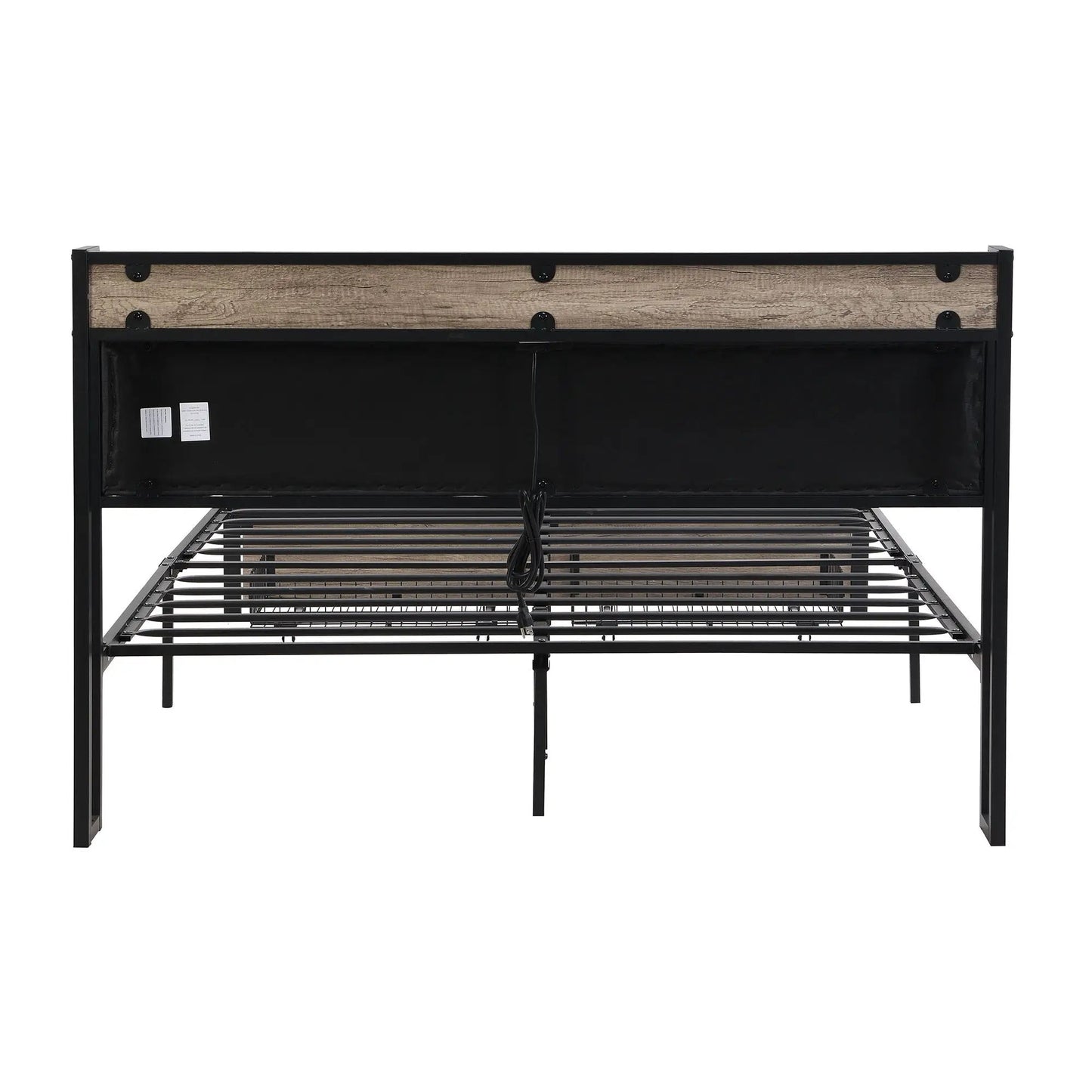 Led Bed Frame With Usb Charging and Storage