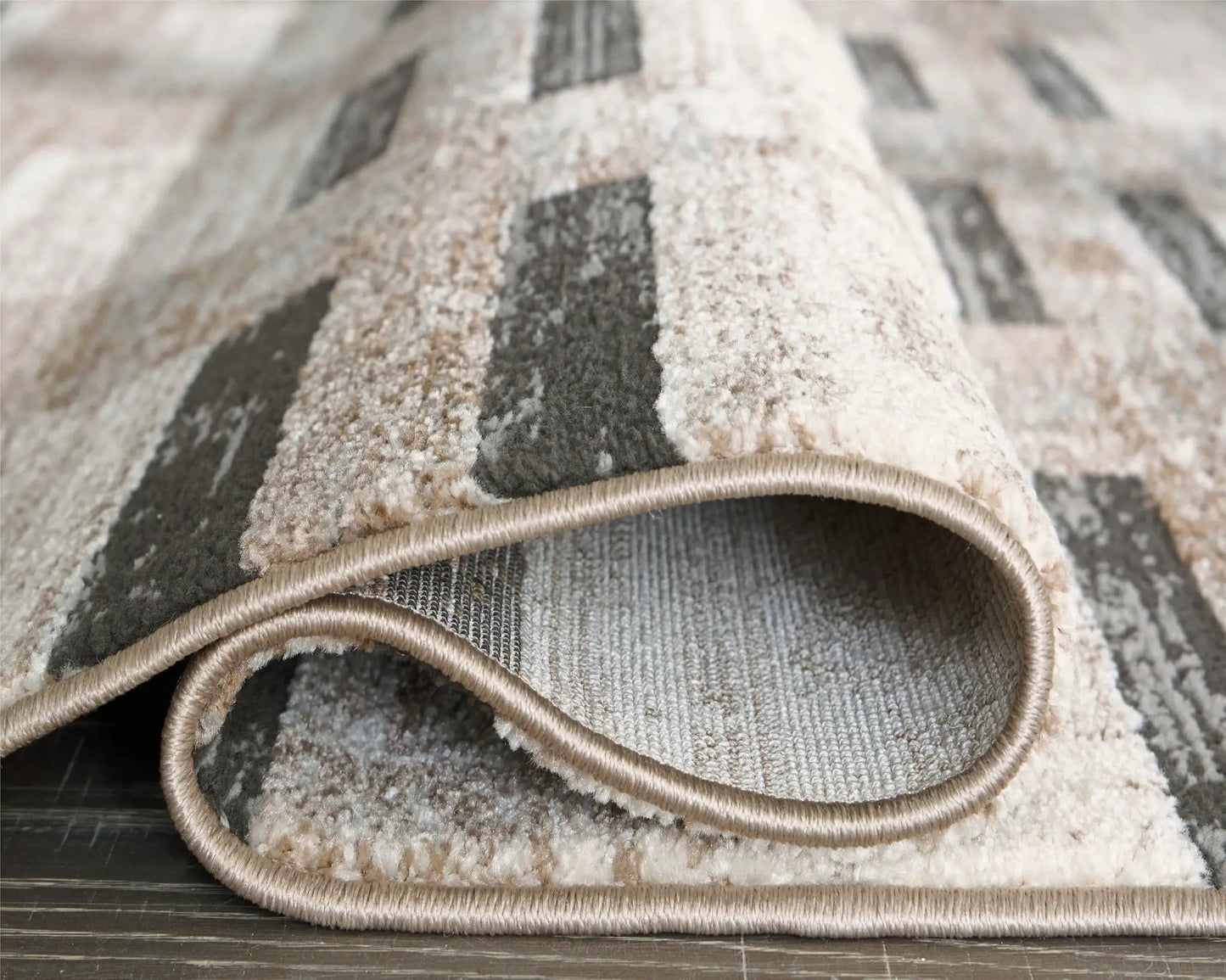Alstone rug neutral area rug by Unique Piece Furniture with beige gray geometric pattern on Tampa Home & Garden Store