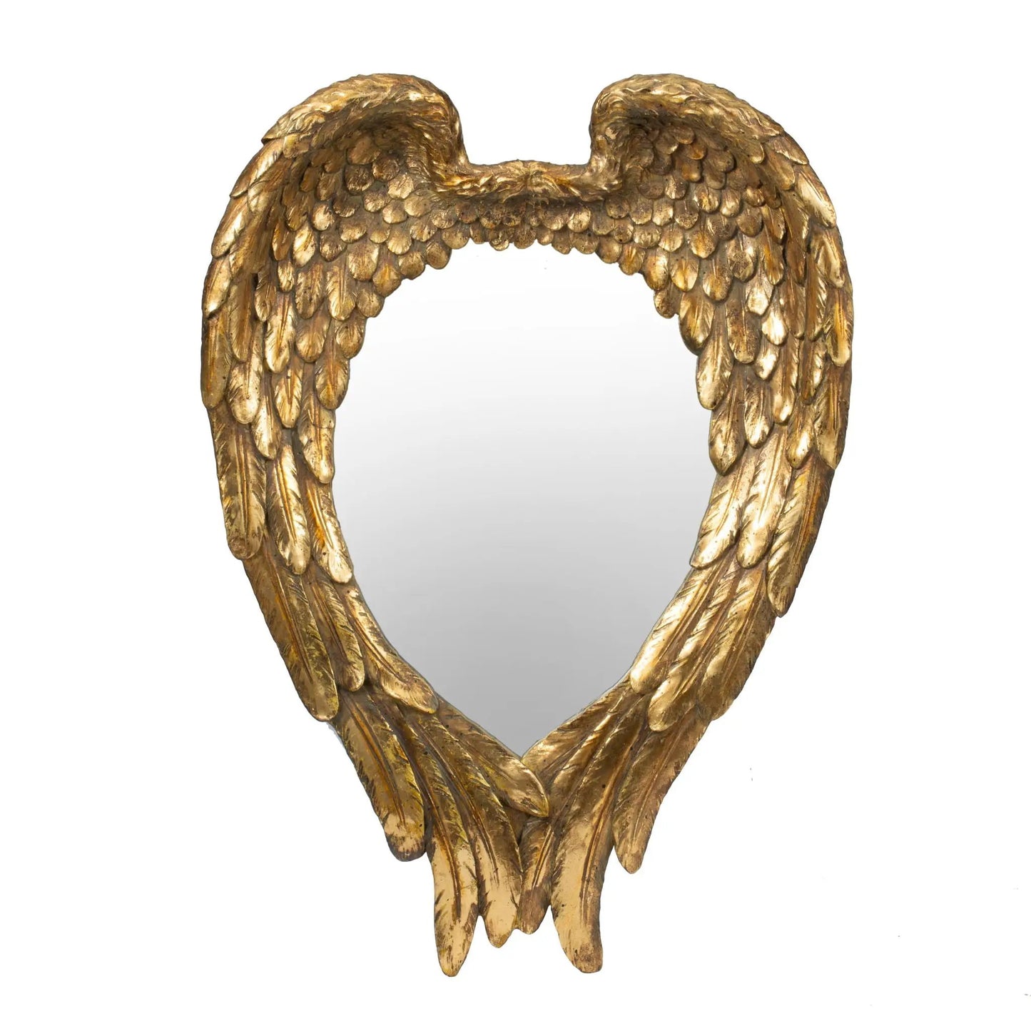 Wing Accent Wall Mirror for Living Room Gold
