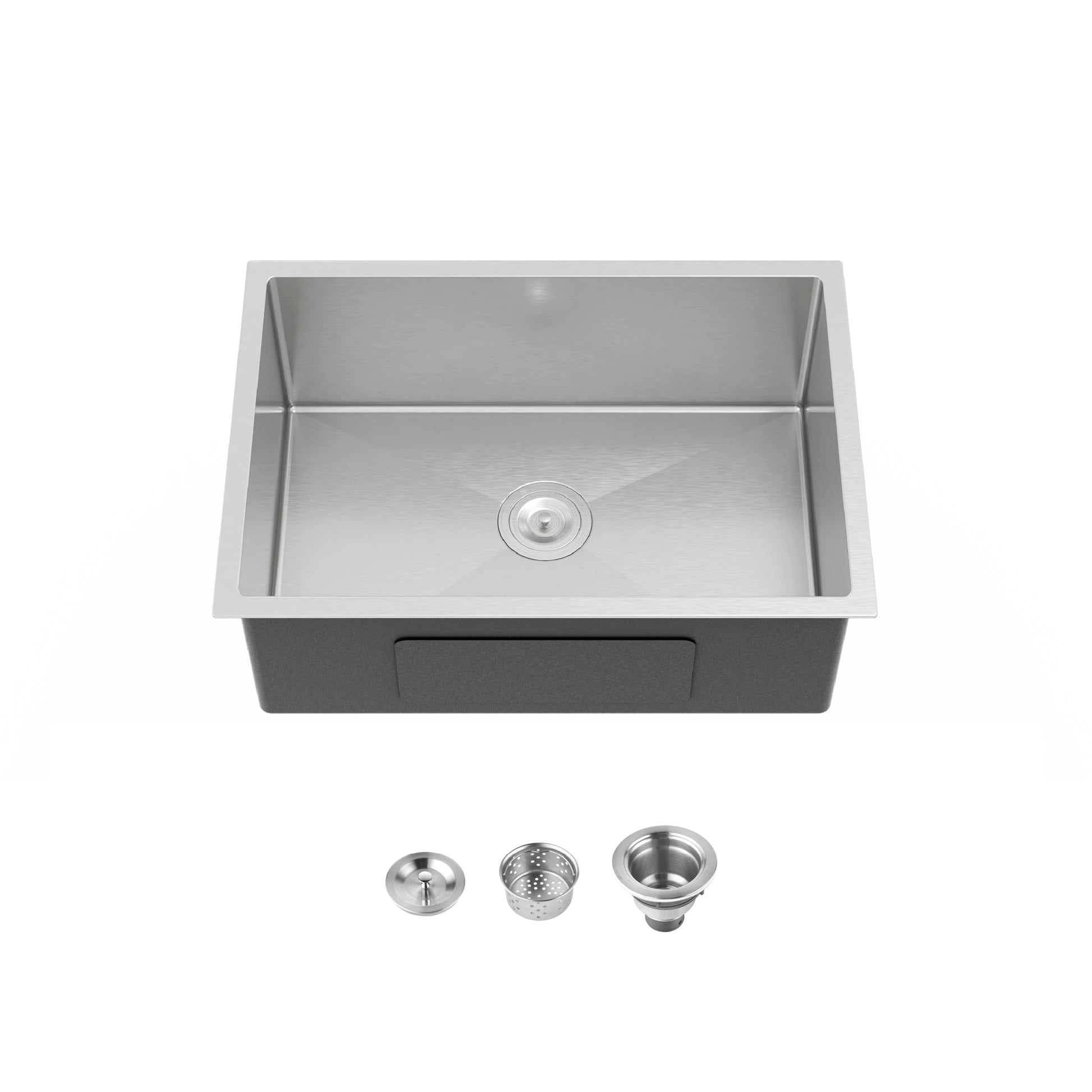 Undermount stainless steel sink 27x19 single handmade brushed nickel bowl with drain on Tampa Home & Garden Store