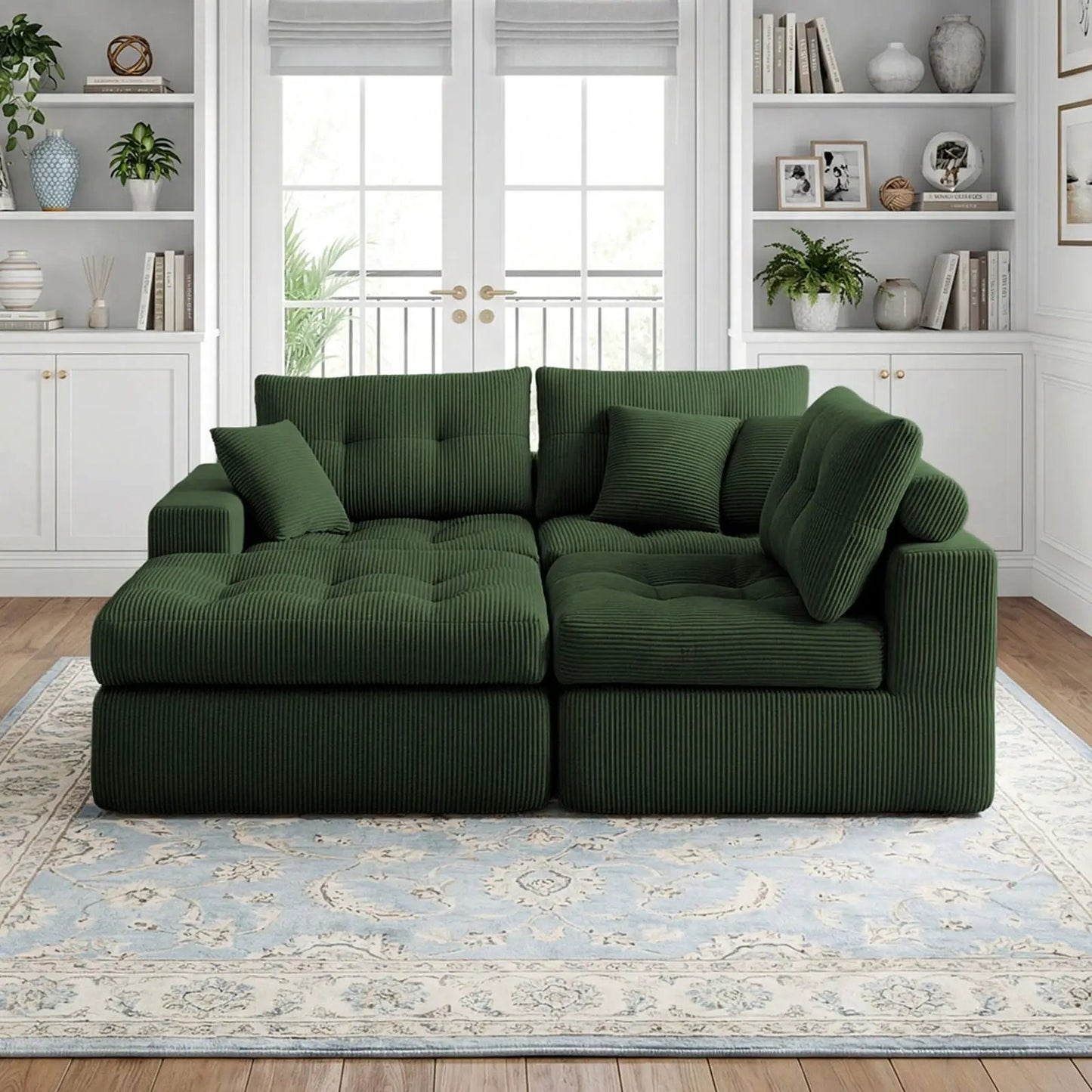 Corner Chaise L-Shaped Sectional Sofa Bed
