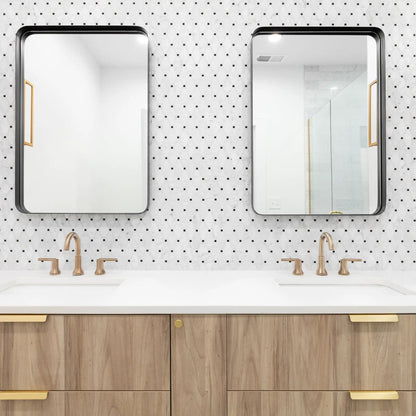 Rectangular Wall Mirror with Metal Frame