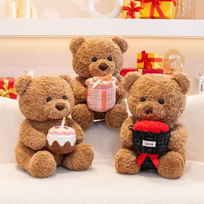 Bear Doll plush trio with cake and gift box FLIPSTYLEZLLC on Tampa Home & Garden Store