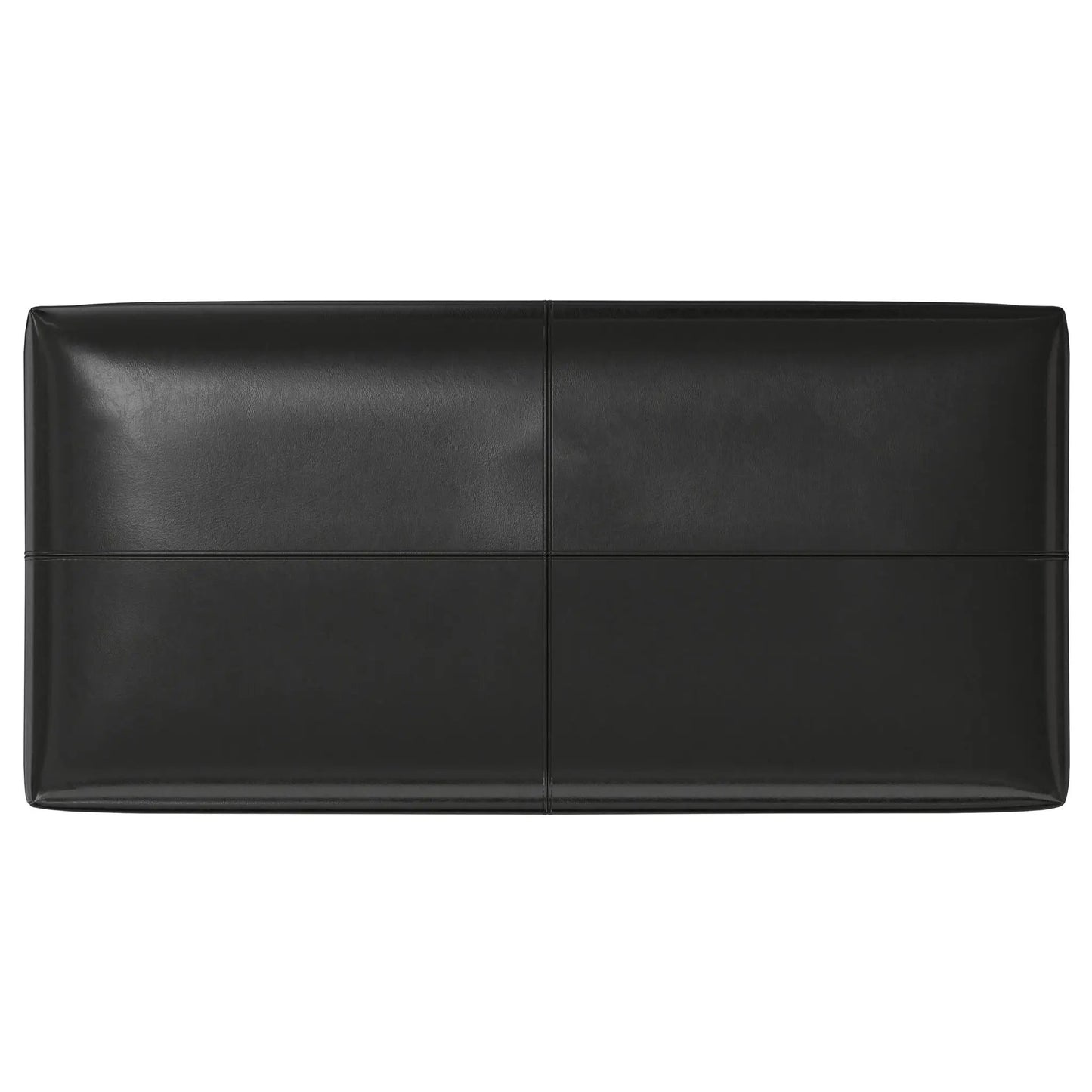 Gabbie storage ottoman coffee table in black leather with stitched seams by Unique Piece Furniture on Tampa Home & Garden Store