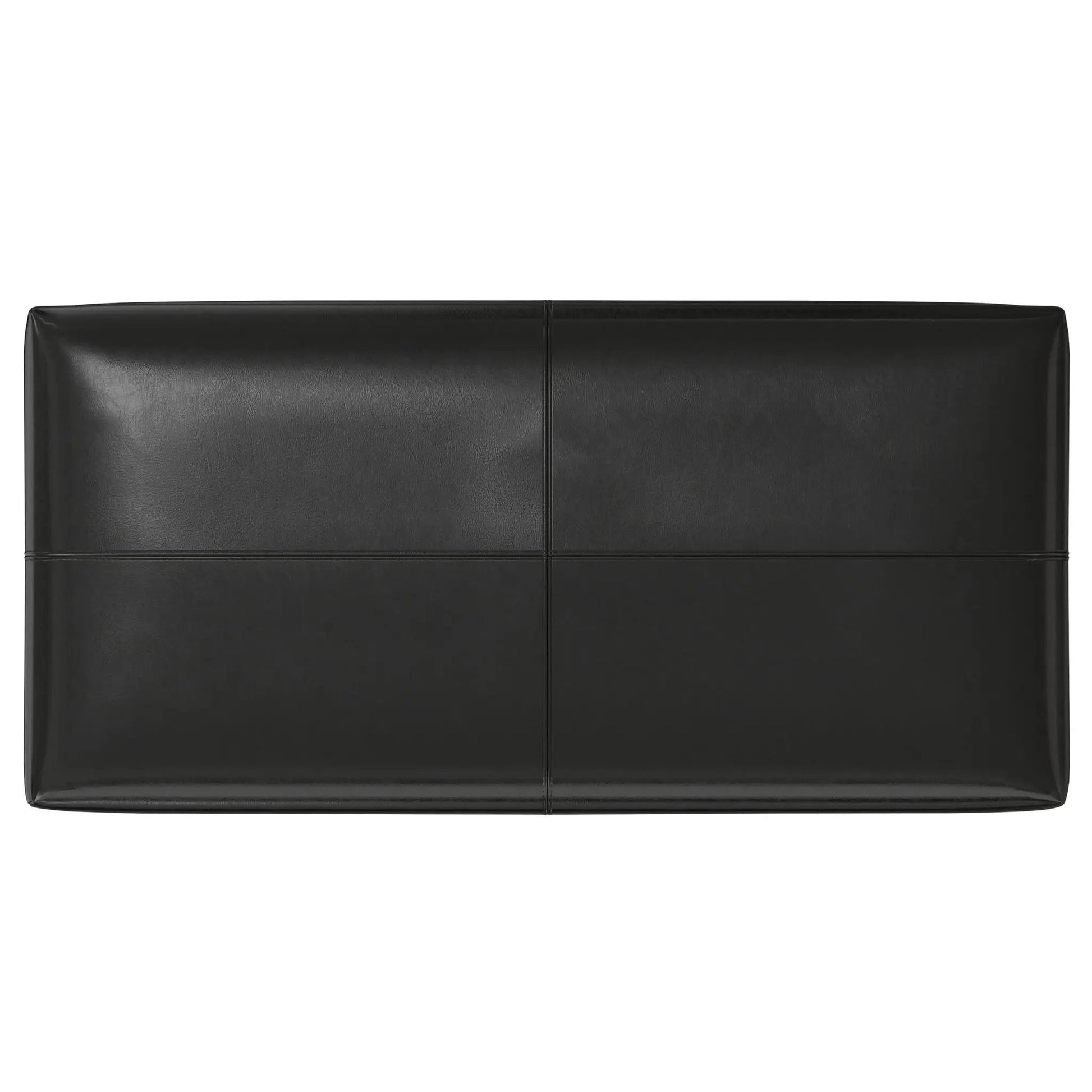 Gabbie storage ottoman coffee table in black leather with stitched seams by Unique Piece Furniture on Tampa Home & Garden Store