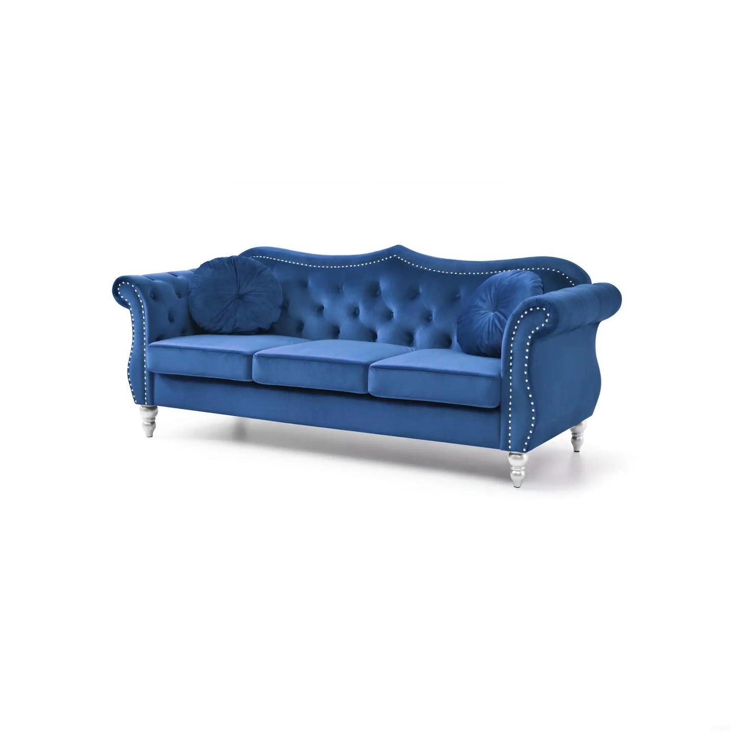 Hollywood Sofa with Glam Tufted Nailhead Trim