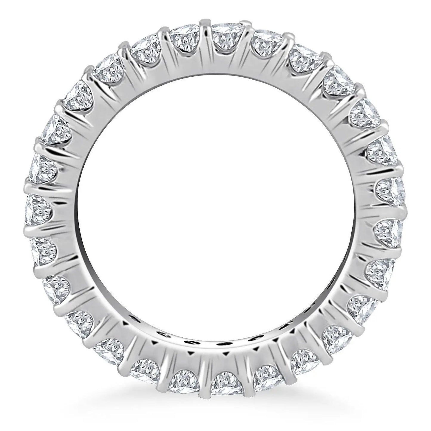 14k white gold eternity ring with round diamonds, prong-set band on Tampa Home & Garden Store