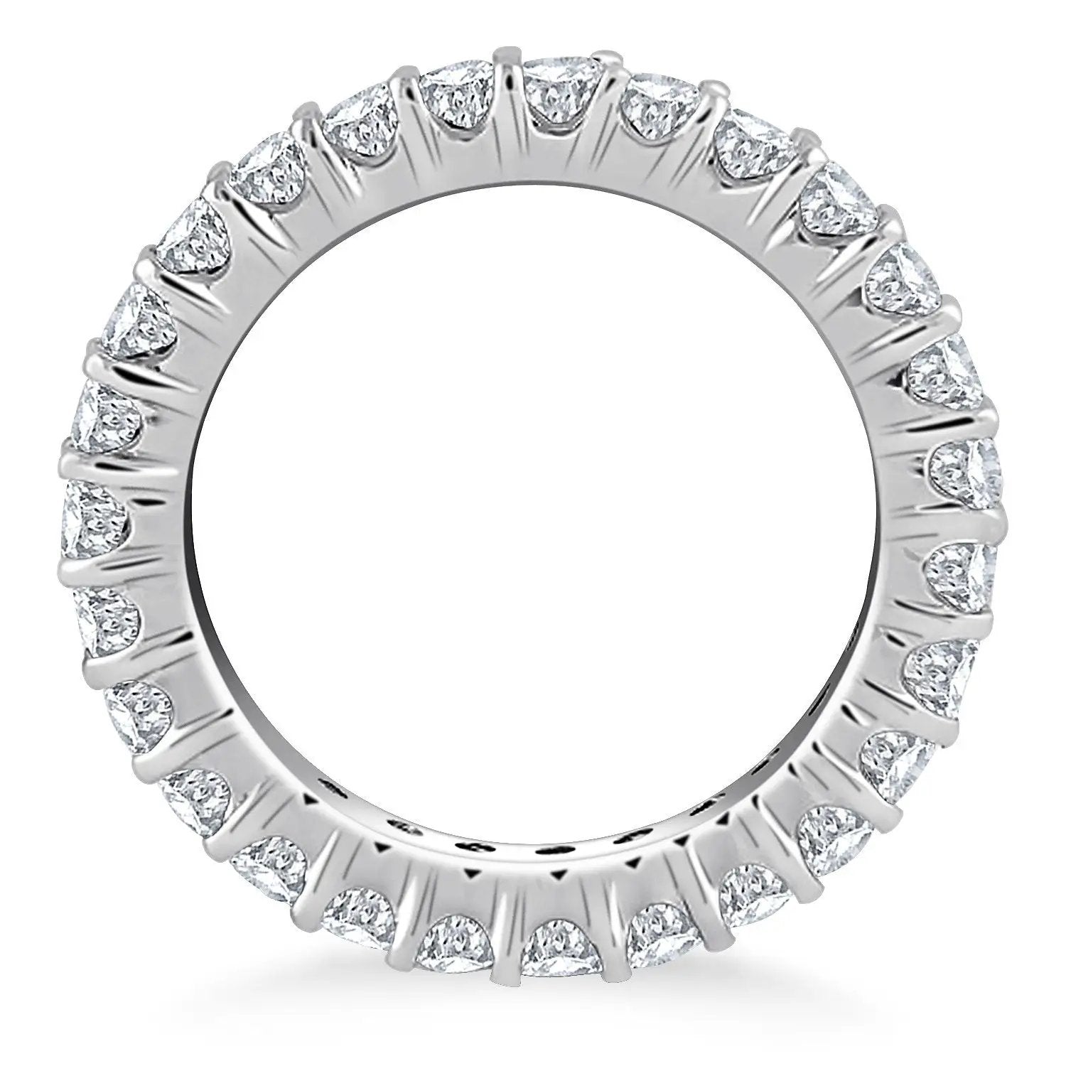 14k white gold eternity ring with round diamonds, prong-set band on Tampa Home & Garden Store