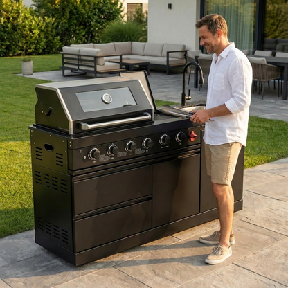 65.4-Inch deluxe stainless steel propane outdoor kitchen grill by HouseOfZazla on Tampa Home & Garden Store