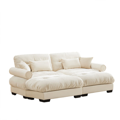 Oversized Modular Sofa with Movable Ottoman