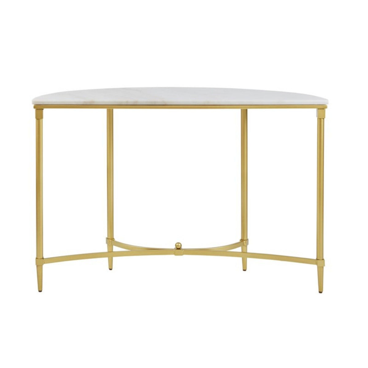 White marble console table with gold metal legs Bordeaux by HouseOfZazla on Tampa Home & Garden Store