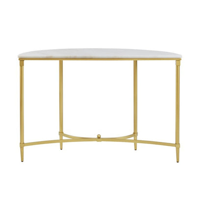 White marble console table with gold metal legs Bordeaux by HouseOfZazla on Tampa Home & Garden Store