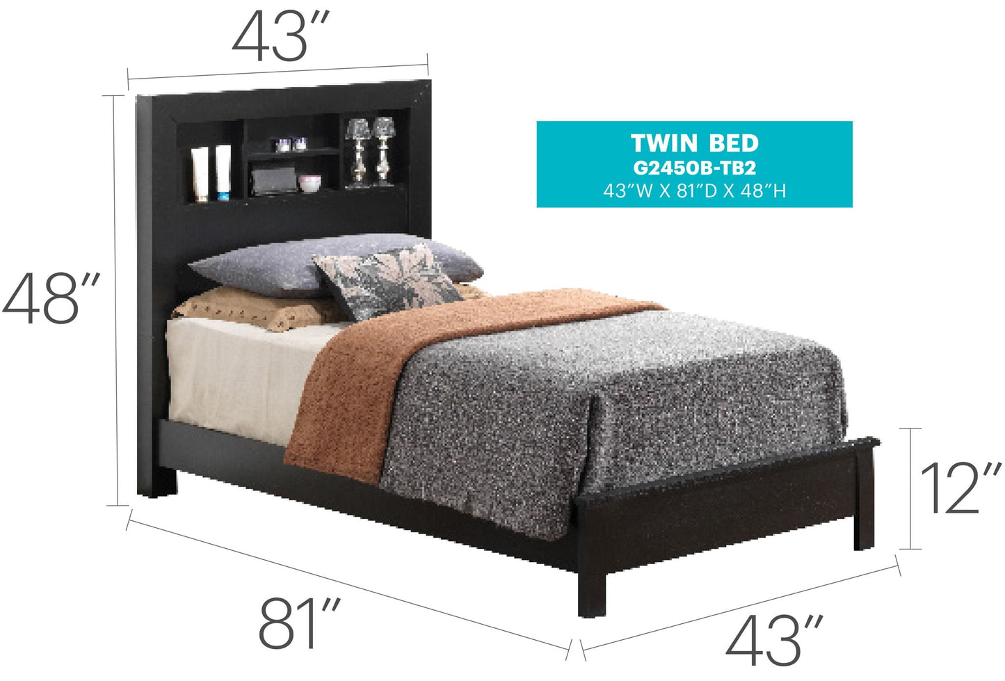 Stylish and Transitional Wooden Bed Frame