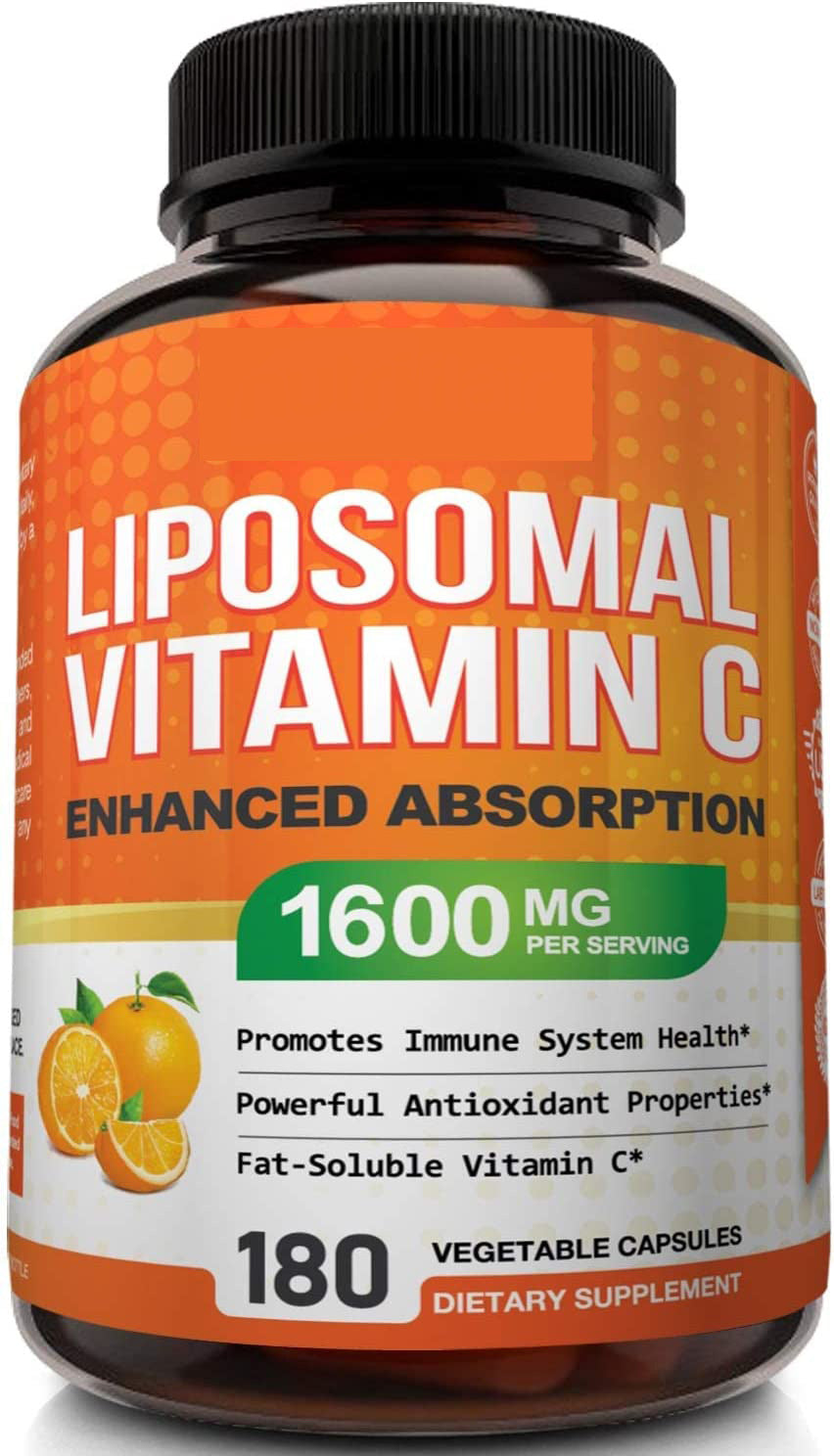 Perfecsy liposomal vitamin C bottle orange label 180 capsules 1600 mg per serving on Tampa Home & Garden Store