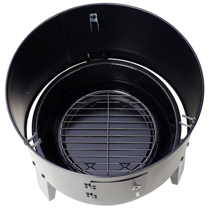 A Portable Charcoal Smoker and Grill for Outdoors
