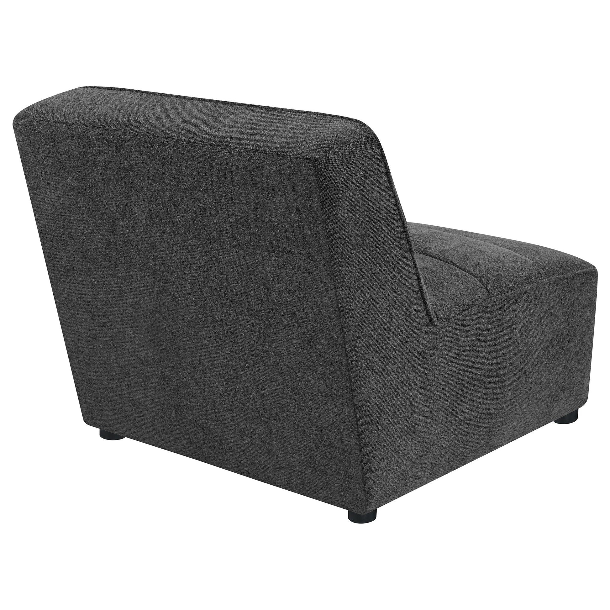 Ortega armless chair charcoal fabric by HouseOfZazla on Tampa Home & Garden Store