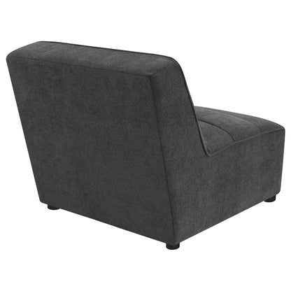 Ortega armless chair charcoal fabric by HouseOfZazla on Tampa Home & Garden Store