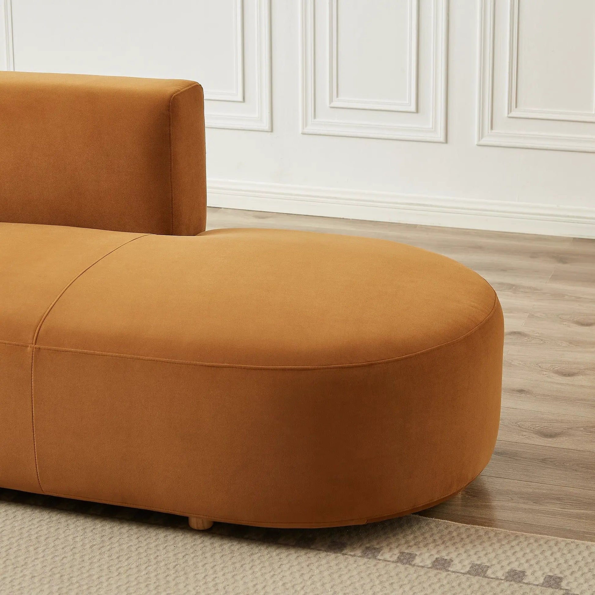 Orby sectional sofa orange-brown leather by Unique Piece Furniture on Tampa Home & Garden Store