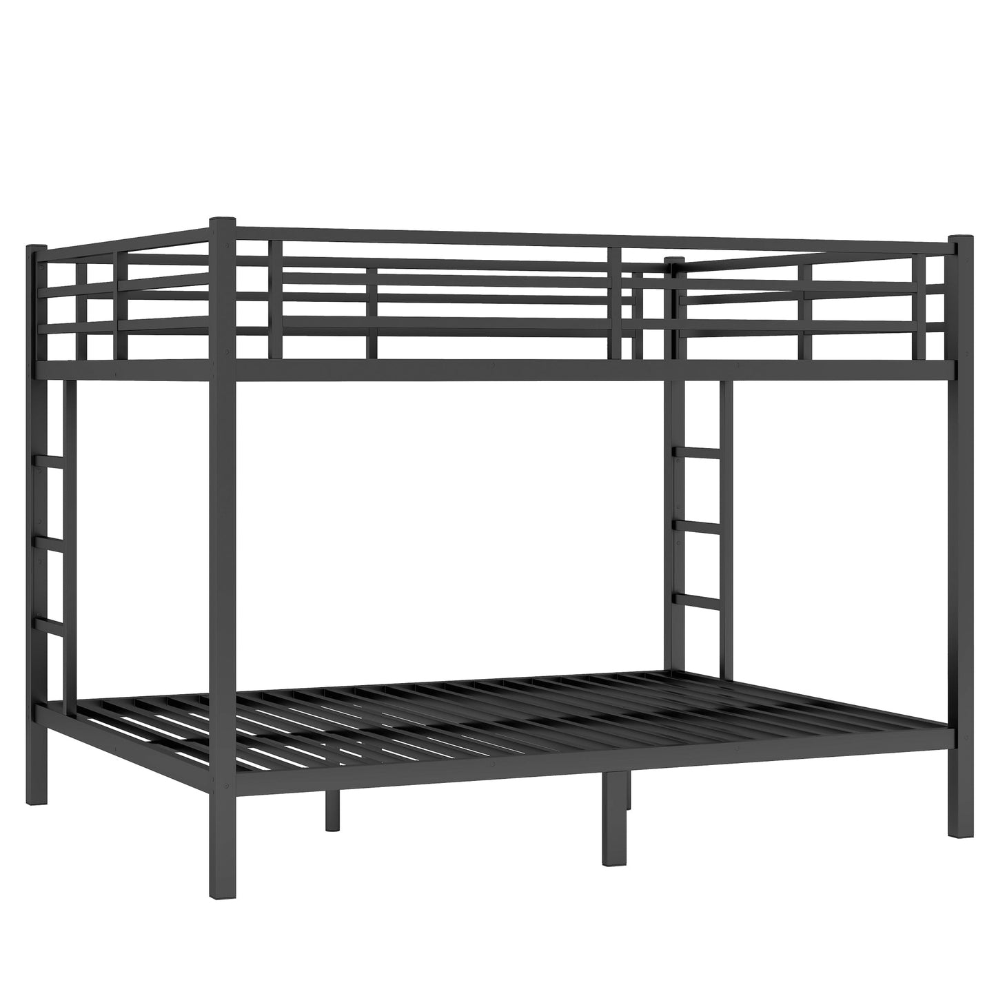 Metal queen-over-queen bunk bed frame in dark gray by HouseOfZazla on Tampa Home & Garden Store
