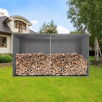 13x11 Outdoor Metal Storage Shed and Roof