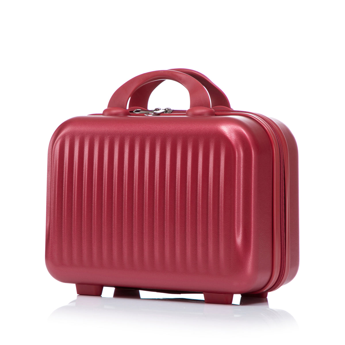 Luggage set red ABS two-piece with spinner wheels, front-opening design on Tampa Home & Garden Store