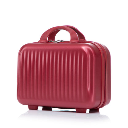 Luggage set red ABS two-piece with spinner wheels, front-opening design on Tampa Home & Garden Store