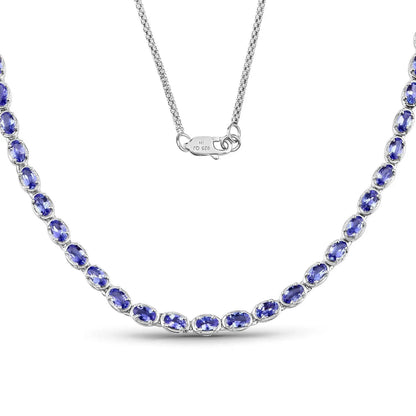 10.00 Carat Tanzanite Necklace in 925 Sterling Silver with lobster clasp on Tampa Home & Garden Store