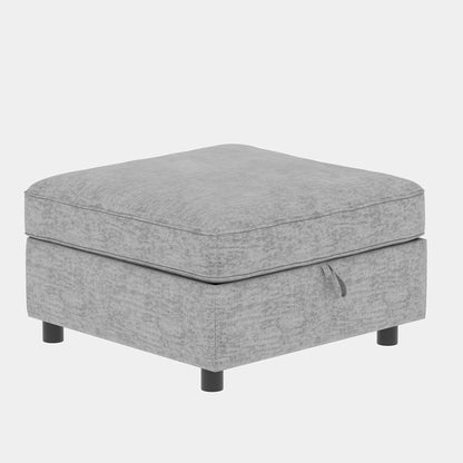 Modular Sofa Bed With Fabric And Hidden Storage
