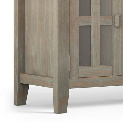Artisan Tv Media Stand Glass Doors and Drawers