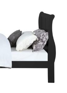 Louis Philippe Sleigh Style Bed, black wood sleigh bed by HouseOfZazla on Tampa Home & Garden Store
