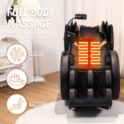 Automatic massage chair recliner HouseOfZazla black with zero gravity and full-body air pressure on Tampa Home & Garden Store