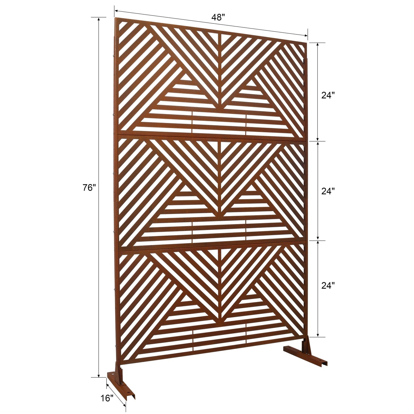 Freestanding Metal Privacy Screen and Stand