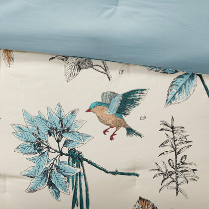 7 Piece Printed Cotton Twill Comforter Set Queen