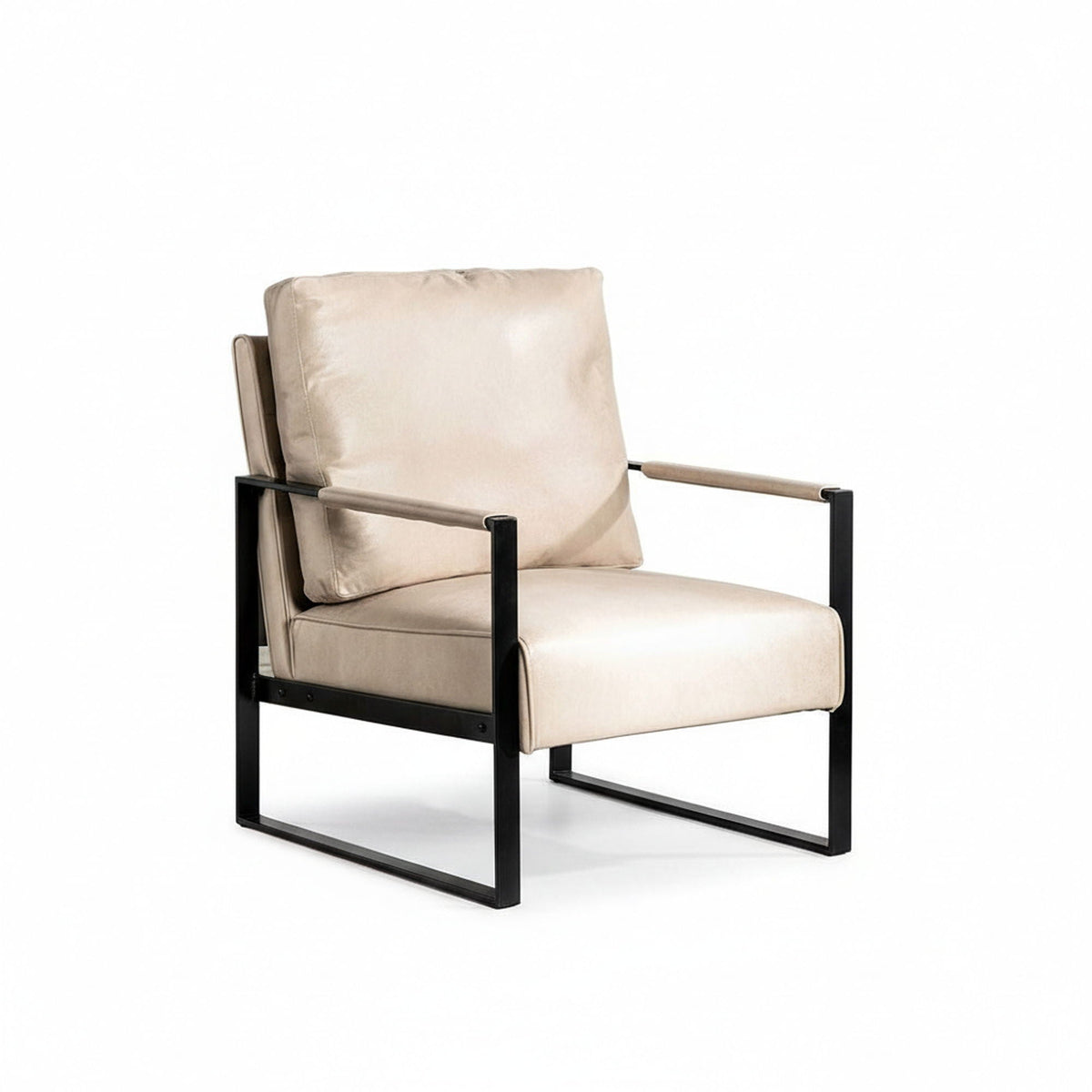 Mid Century Modern Chair With a Metal Frame