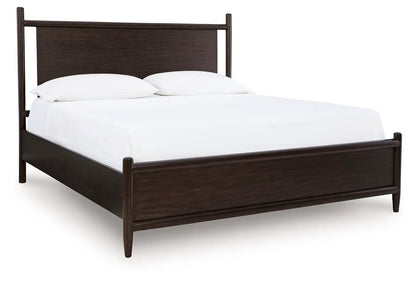 Dantenton Panel Bed in Merlot Finish Bedroom