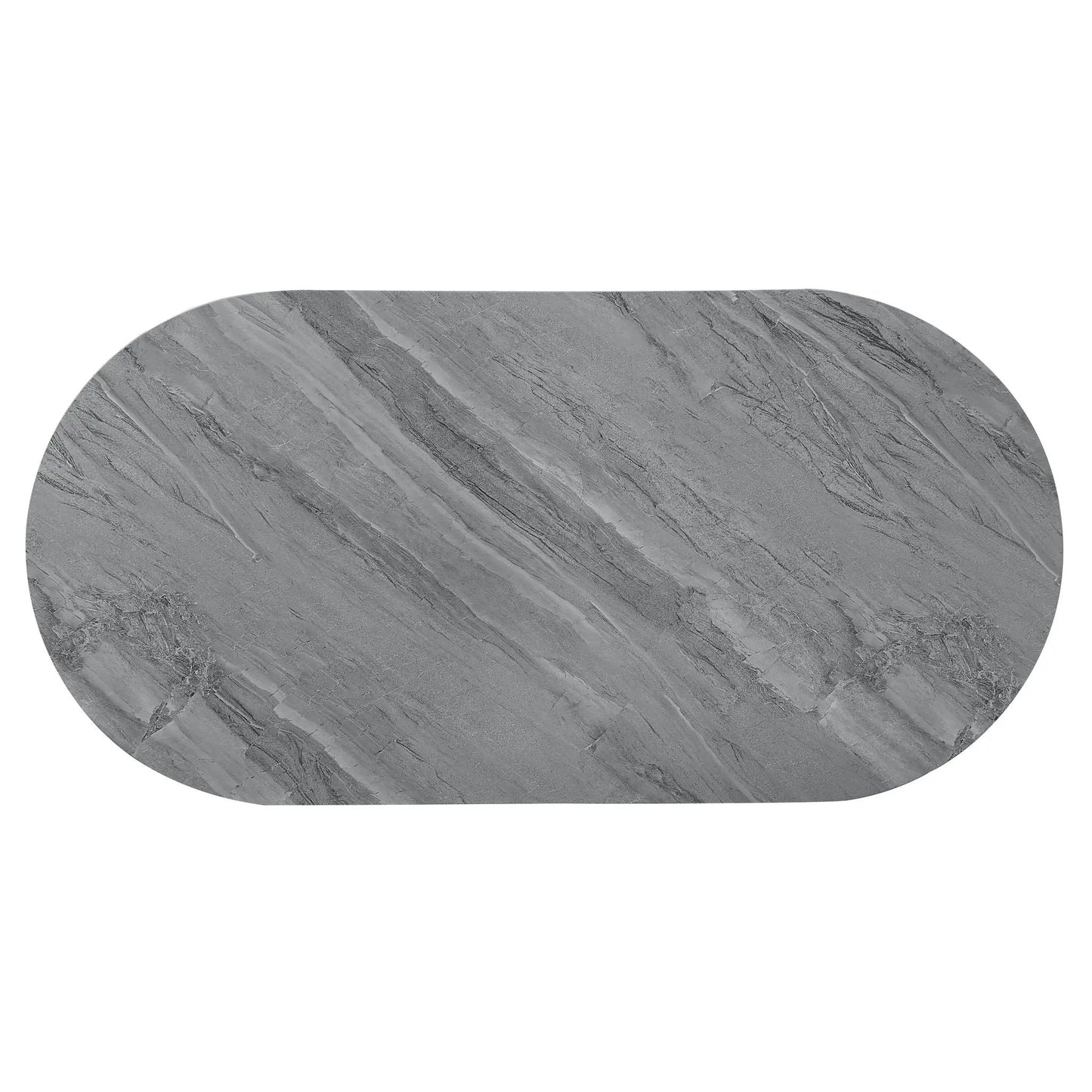 Yukino high gloss sofa table gray marble top by Unique Piece Furniture on Tampa Home & Garden Store