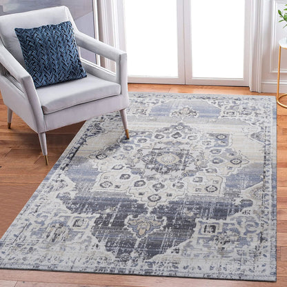 Payas Medallion Area Rug Neutral Tones Home Decor